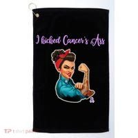 I Kicked Cancers Ass Cancer Survivors Golf Towel thumb 0