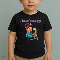 I Kicked Cancers Ass Cancer Survivors Toddler T-Shirt thumb 2