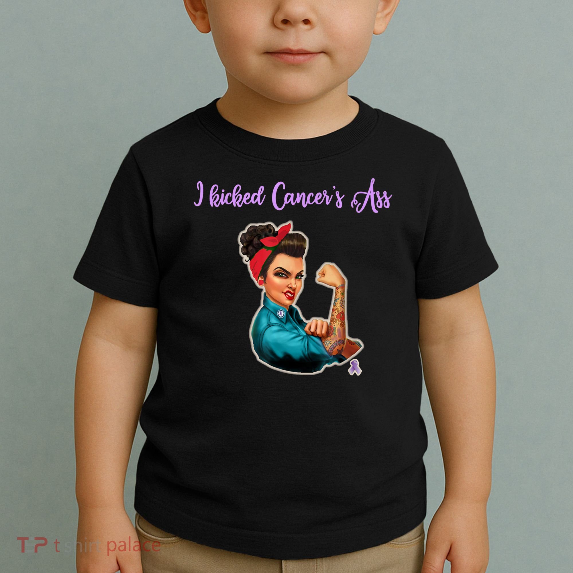 I Kicked Cancers Ass Cancer Survivors Toddler T-Shirt