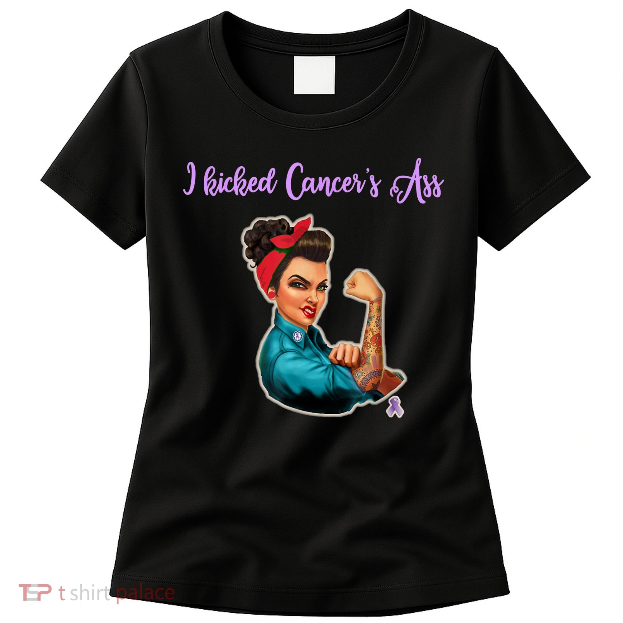 I Kicked Cancers Ass Cancer Survivors Women's T-Shirt