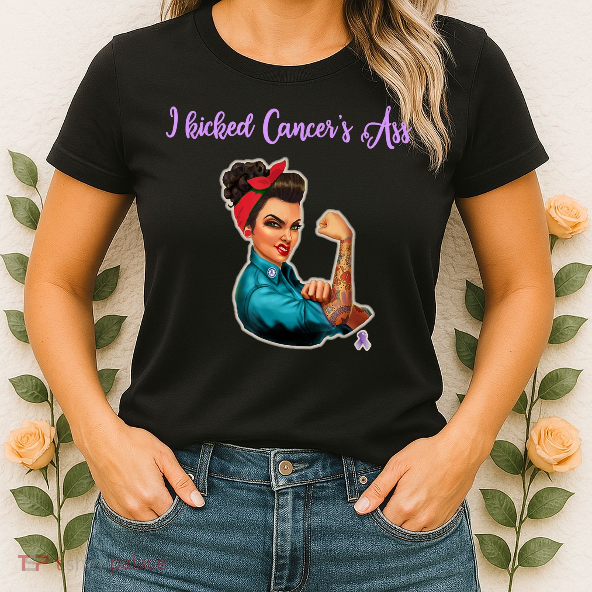 I Kicked Cancers Ass Cancer Survivors Women's T-Shirt