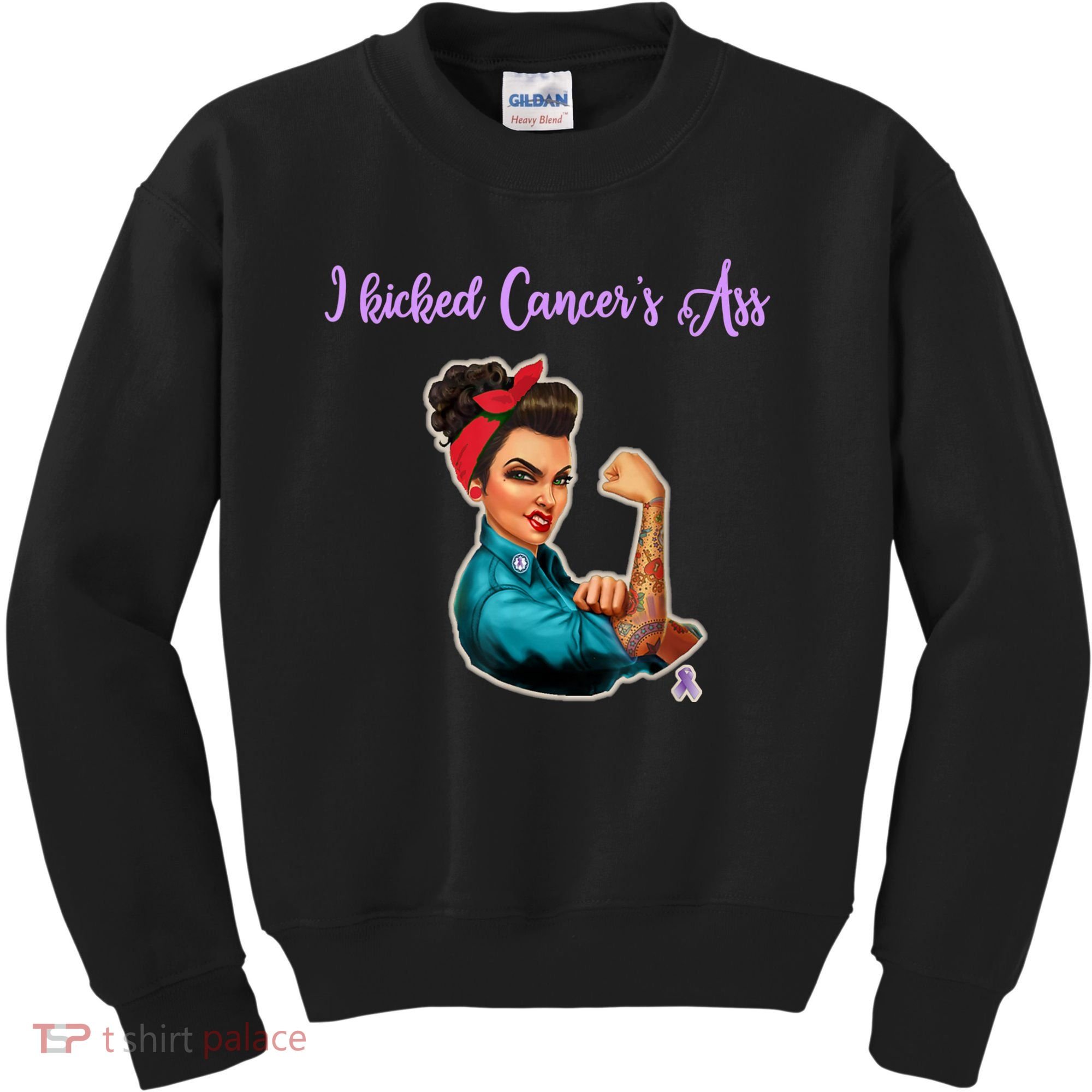 I Kicked Cancers Ass Cancer Survivors Kids Sweatshirt