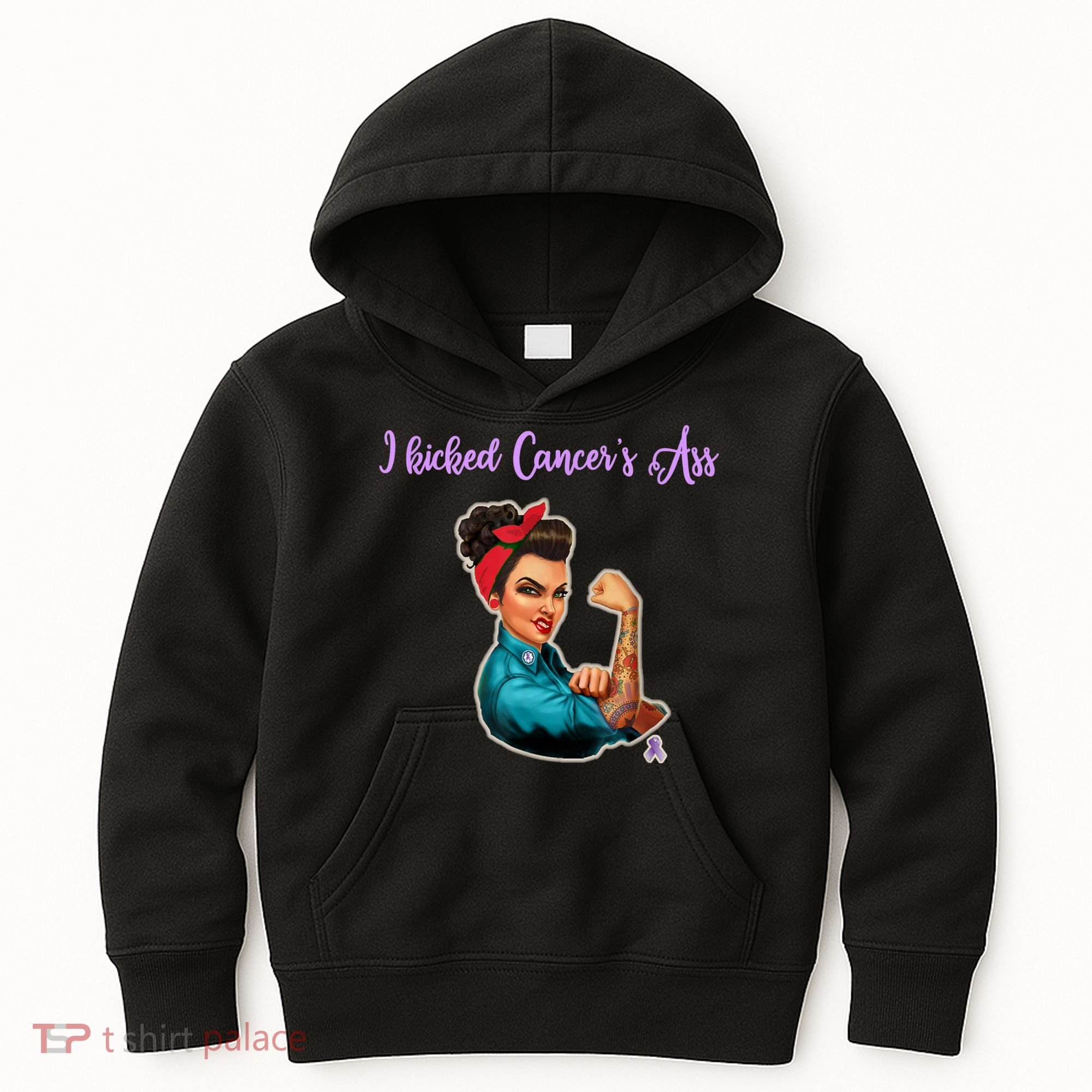 I Kicked Cancers Ass Cancer Survivors Kids Hoodie