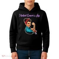 I Kicked Cancers Ass Cancer Survivors Kids Hoodie thumb 4
