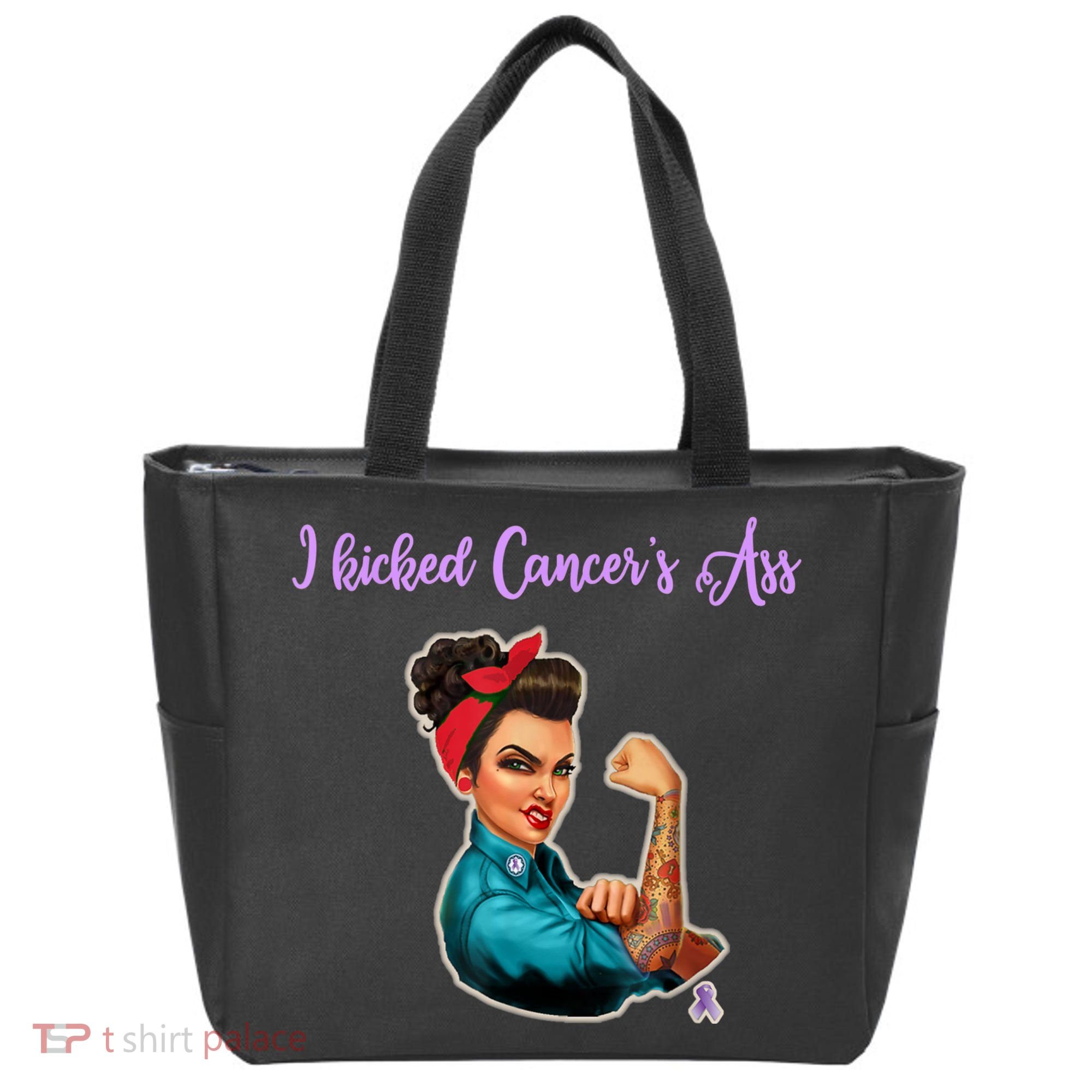 I Kicked Cancers Ass Cancer Survivors Tote Bag