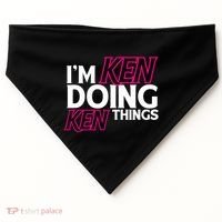 IM Ken Doing Ken Things Funny First Name Ken Sarcastic USA-Made Doggie Bandana thumb 0