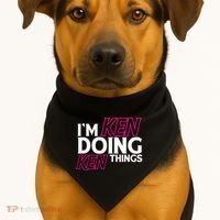 I'm Ken Doing Ken Things Funny First Name Ken Sarcastic USA-Made Doggie Bandana thumb 1