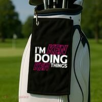 I'm Ken Doing Ken Things Funny First Name Ken Sarcastic Golf Towel thumb 2