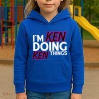 I'm Ken Doing Ken Things Funny First Name Ken Sarcastic Kids Hoodie thumb 3