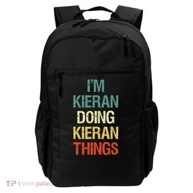 IM Kieran Doing Kieran Things Personalized First Name Gift Backpack