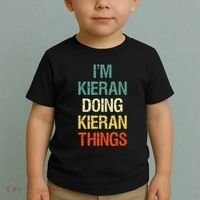 IM Kieran Doing Kieran Things Personalized First Name Gift Toddler T-Shirt thumb 2