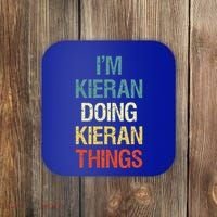 I'M Kieran Doing Kieran Things Personalized First Name Gift Coaster thumb 0