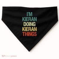 I'M Kieran Doing Kieran Things Personalized First Name Gift USA-Made Doggie Bandana thumb 0