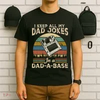 I Keep Dad Jokes In A Dad A Base T-Shirt thumb 6