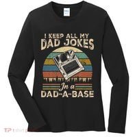 I Keep Dad Jokes In A Dad A Base Women's Long Sleeve Shirt thumb 0