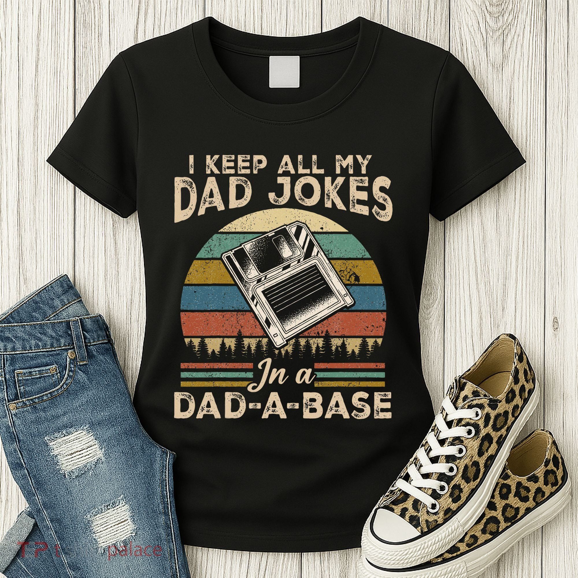 I Keep Dad Jokes In A Dad A Base Women's T-Shirt