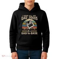 I Keep Dad Jokes In A Dad A Base Kids Hoodie thumb 4