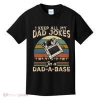 I Keep Dad Jokes In A Dad A Base Kids T-Shirt thumb 0
