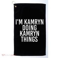 IM Kamryn Doing Kamryn Things Name Funny Birthday Gift Idea Golf Towel thumb 0