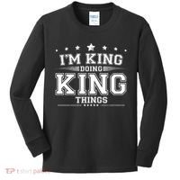 Im King Doing King Things Kids Long Sleeve Shirt thumb 0