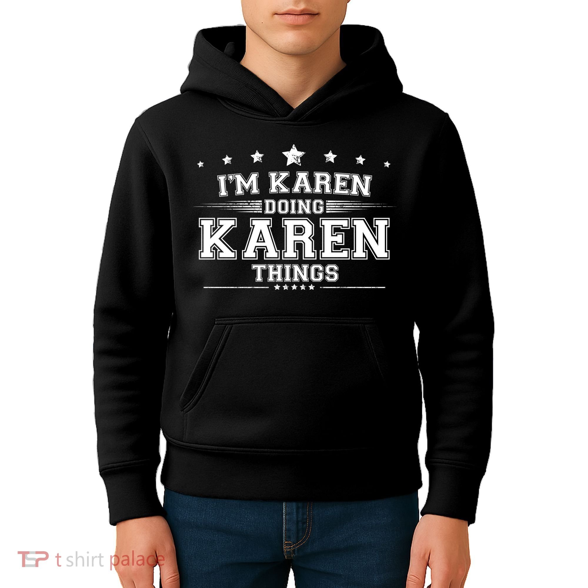 Im Karen Doing Karen Things Kids Hoodie