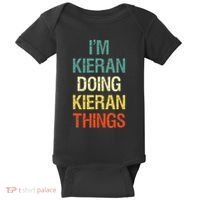 IM Kieran Doing Kieran Things Personalized First Name Gift Baby Bodysuit thumb 0