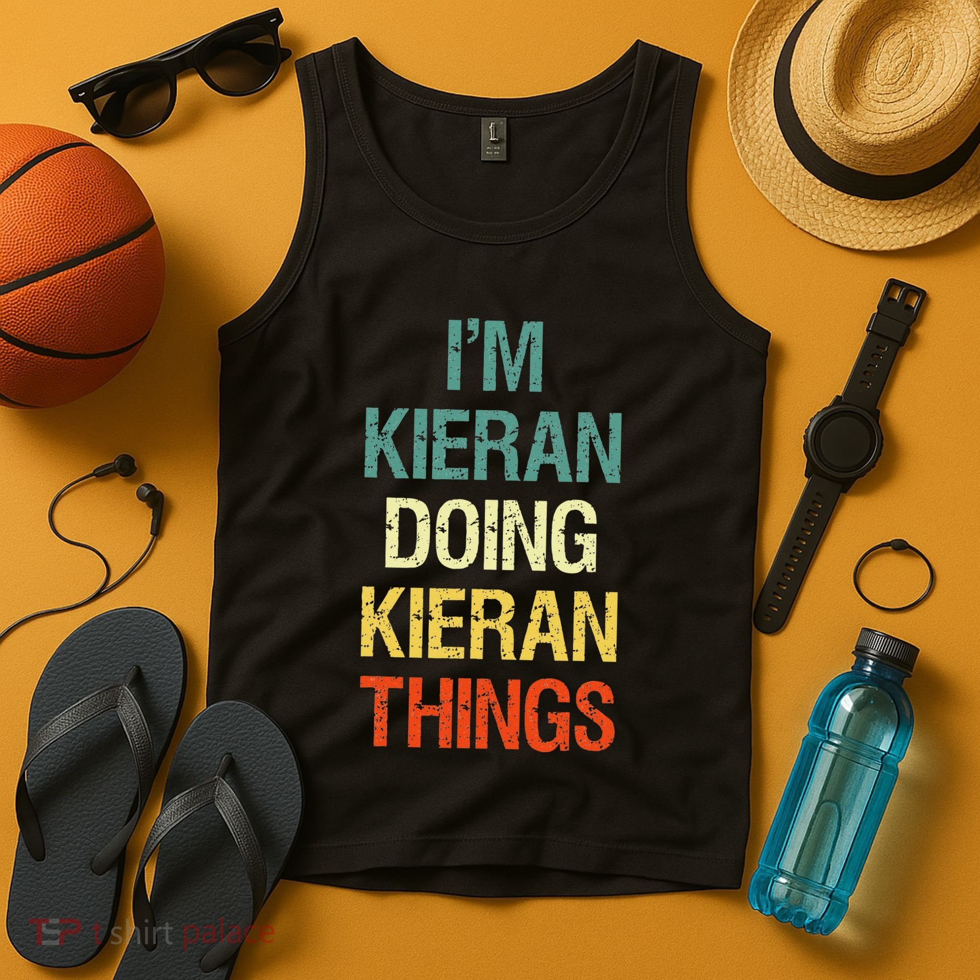IM Kieran Doing Kieran Things Personalized First Name Gift Tank Top
