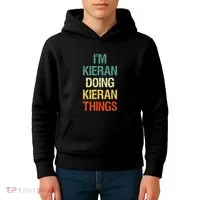 IM Kieran Doing Kieran Things Personalized First Name Gift Kids Hoodie thumb 4