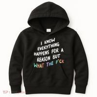 I Know Everything Happens For A Reason But Wtf Kids Hoodie thumb 0