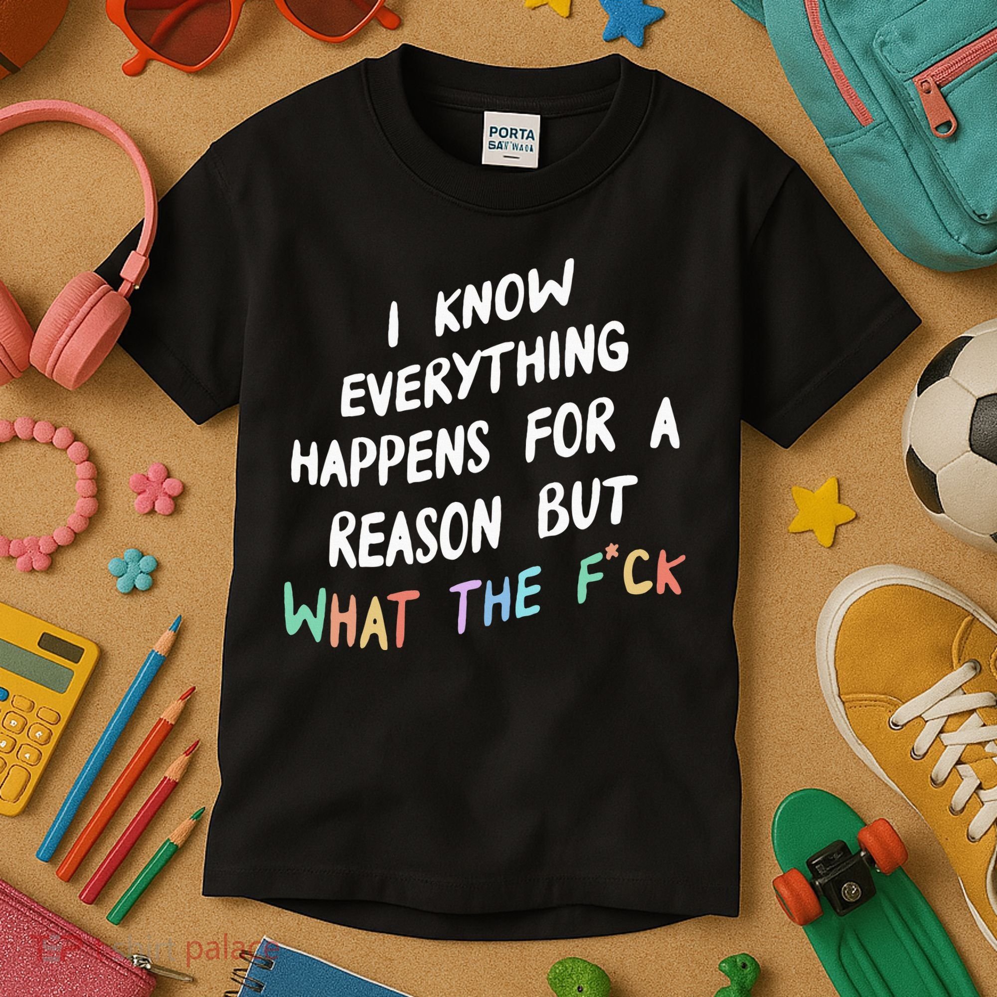 I Know Everything Happens For A Reason But Wtf Kids T-Shirt