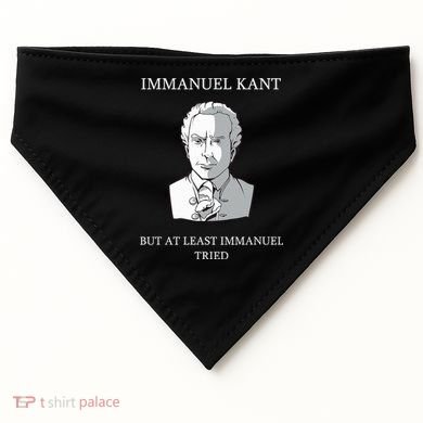 Immanuel Kant Funny Philosophy Saying Gift USA-Made Doggie Bandana
