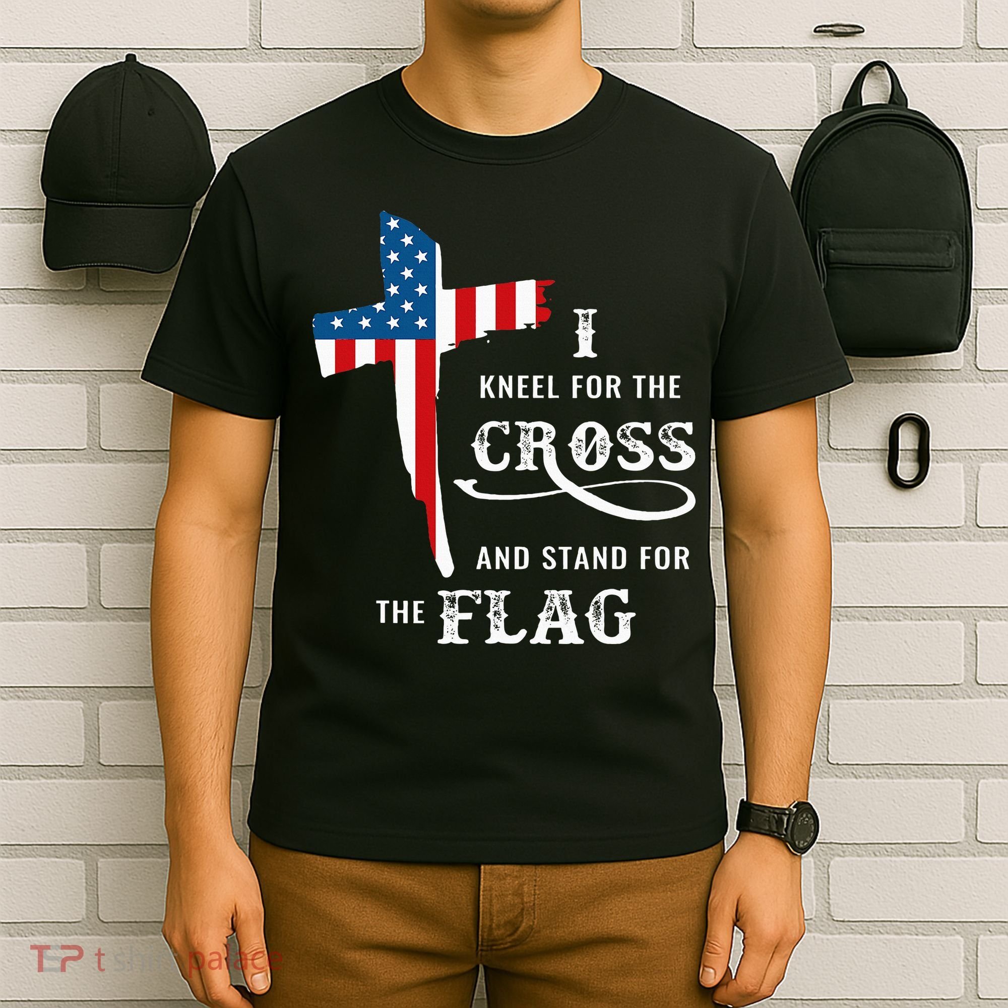 I Kneel For The Cross And Stand For The Flag T-Shirt