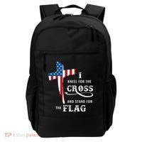 I Kneel For The Cross And Stand For The Flag Backpack thumb 0