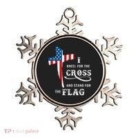 I Kneel For The Cross And Stand For The Flag Ornament thumb 0