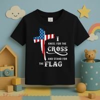 I Kneel For The Cross And Stand For The Flag Toddler T-Shirt thumb 3