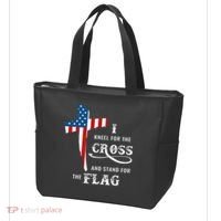 I Kneel For The Cross And Stand For The Flag Tote Bag thumb 3