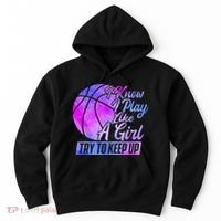 I Know I Play Like A Girl Basketball Player Game Day Hoodie thumb 0