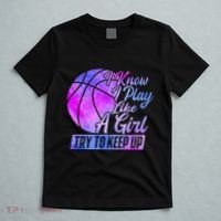I Know I Play Like A Girl Basketball Player Game Day T-Shirt thumb 5