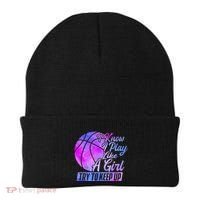 I Know I Play Like A Girl Basketball Player Game Day Beanie thumb 0