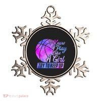 I Know I Play Like A Girl Basketball Player Game Day Ornament thumb 0