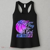 I Know I Play Like A Girl Basketball Player Game Day Women's Tank Top thumb 3