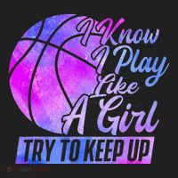 I Know I Play Like A Girl Basketball Player Game Day Hat thumb 2