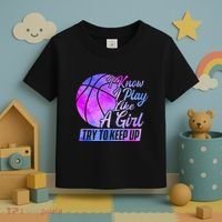 I Know I Play Like A Girl Basketball Player Game Day Toddler T-Shirt thumb 3