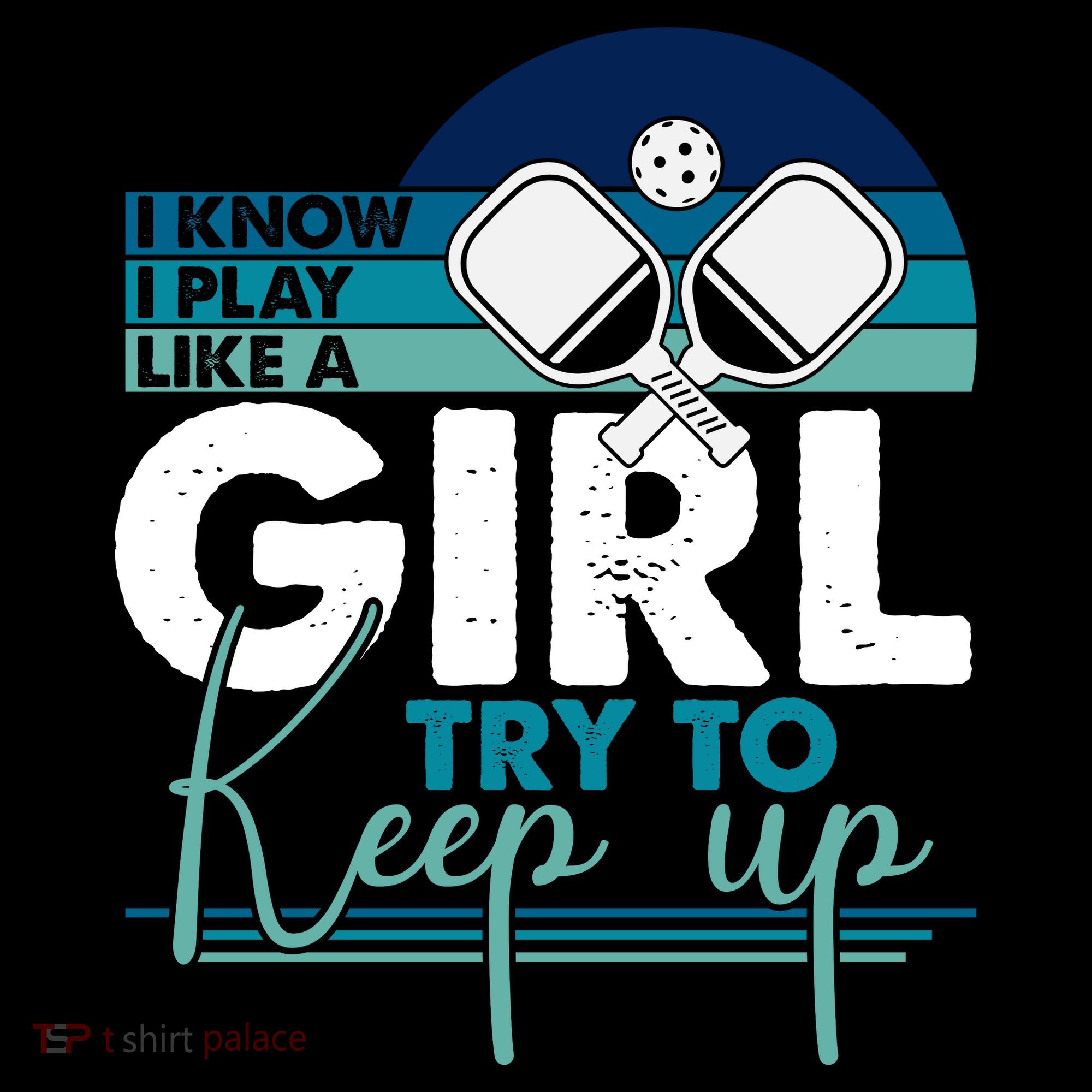 I Know I Play Like A Girl Try To Keep Up Gift For Pickleball Team Coffee Mug