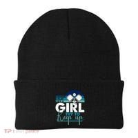 I Know I Play Like A Girl Try To Keep Up Gift For Pickleball Team Beanie thumb 0