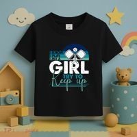 I Know I Play Like A Girl Try To Keep Up Gift For Pickleball Team Toddler T-Shirt thumb 3