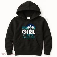 I Know I Play Like A Girl Try To Keep Up Gift For Pickleball Team Kids Hoodie thumb 0