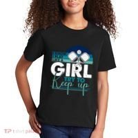 I Know I Play Like A Girl Try To Keep Up Gift For Pickleball Team Kids T-Shirt thumb 2