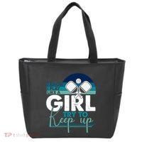I Know I Play Like A Girl Try To Keep Up Gift For Pickleball Team Tote Bag thumb 0