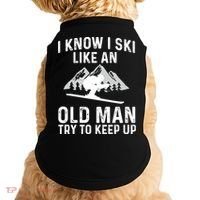 I Know I Ski Like An Old Try To Keep Up Gift Doggie Tank thumb 0